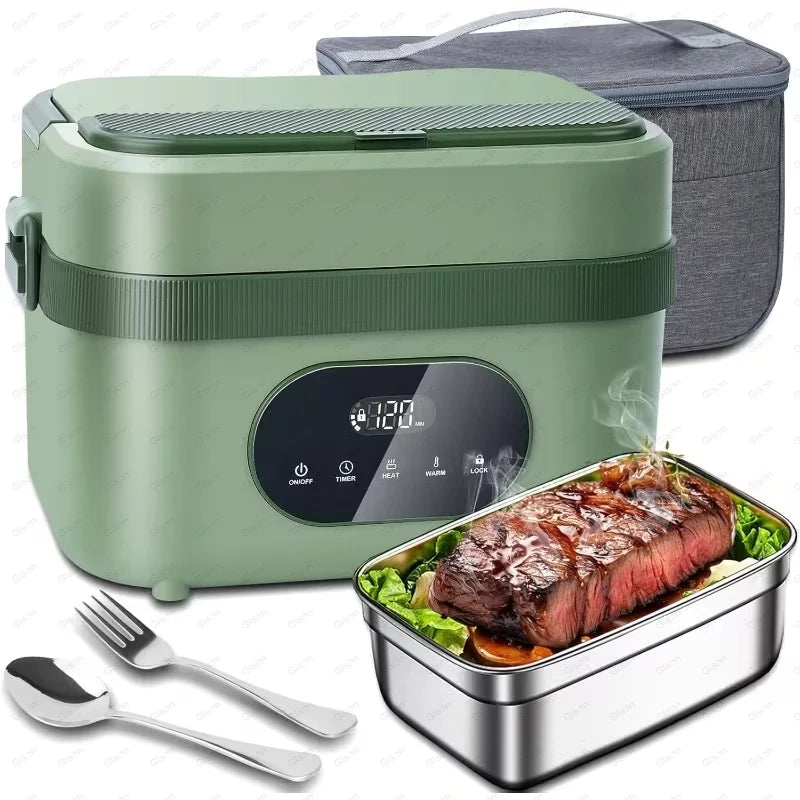 Gison Wireless Electric lunch box 1.5L Capacity 60W Smart Warm lunch box 18000mAh Battery Rechargeable Fast Heating lunch box