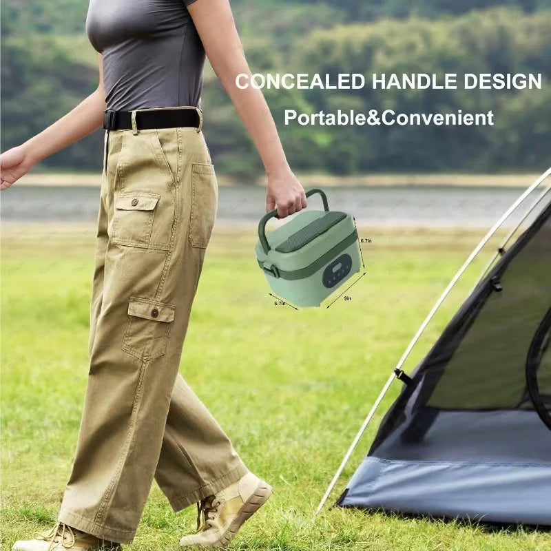 Gison Wireless Electric lunch box 1.5L Capacity 60W Smart Warm lunch box 18000mAh Battery Rechargeable Fast Heating lunch box