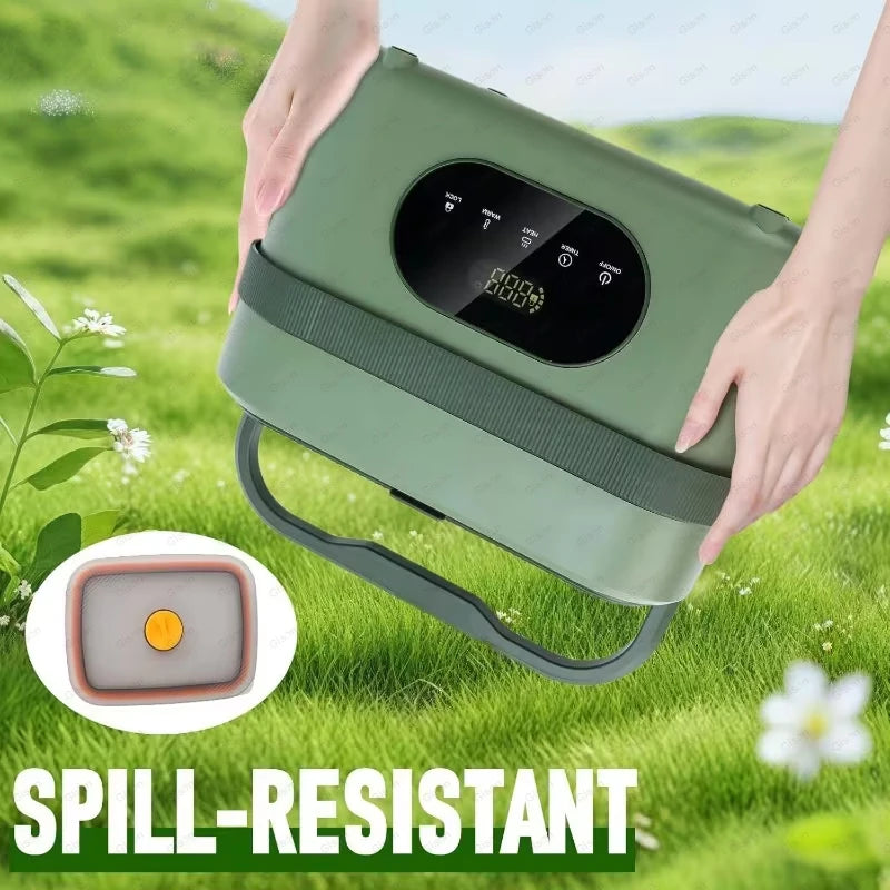 Gison Wireless Electric lunch box 1.5L Capacity 60W Smart Warm lunch box 18000mAh Battery Rechargeable Fast Heating lunch box